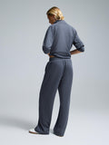 Wide-Leg Ribbed Pants