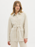 Faux Suede Wrap Jacket
