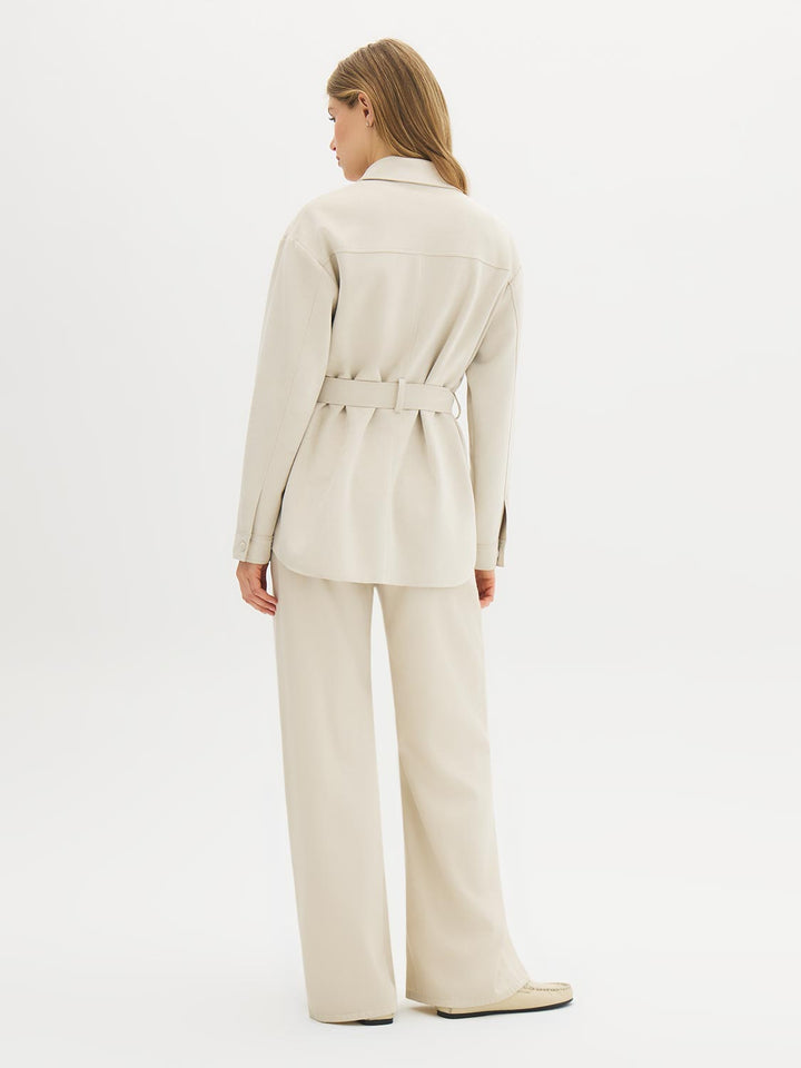 Faux Suede Wrap Jacket