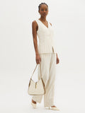 Striped Linen-Blend Vest