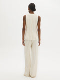 Striped Linen-Blend Vest