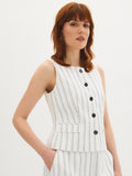 Striped Tie-Back Vest Top