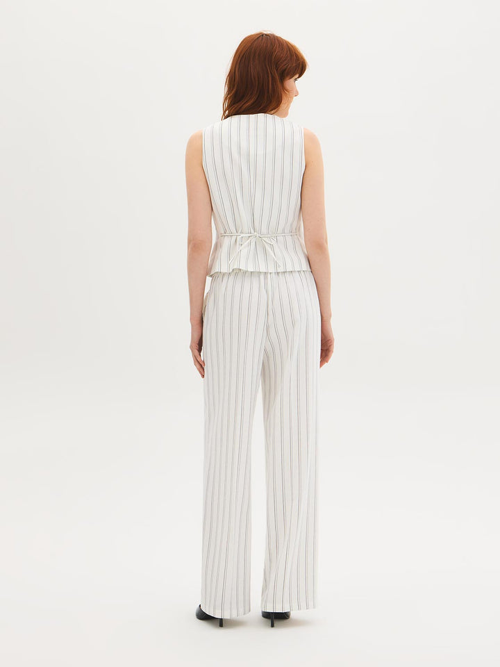 Striped Tie-Back Vest Top