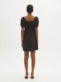 Ditsy Print Puff Sleeve Mini Dress