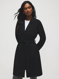 Faux Suede Mid-Length Coat