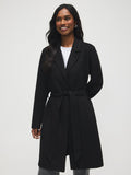 Faux Suede Mid-Length Coat