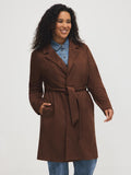 Faux Suede Mid-Length Coat