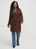 Faux Suede Mid-Length Coat