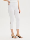 Cotton-Blend Crochet Capri Leggings