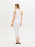 Cotton-Blend Crochet Capri Leggings