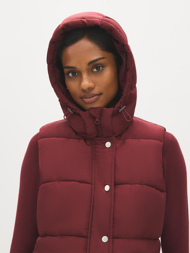 Hooded Quilted Puffer Vest