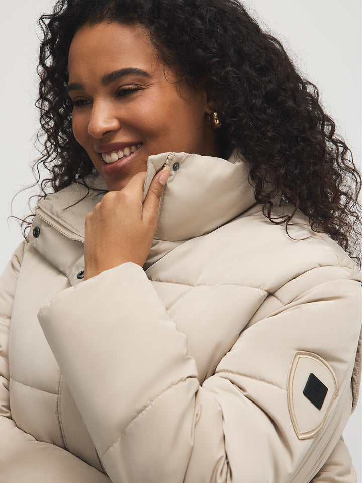 Short Puffer With Removable Sleeves