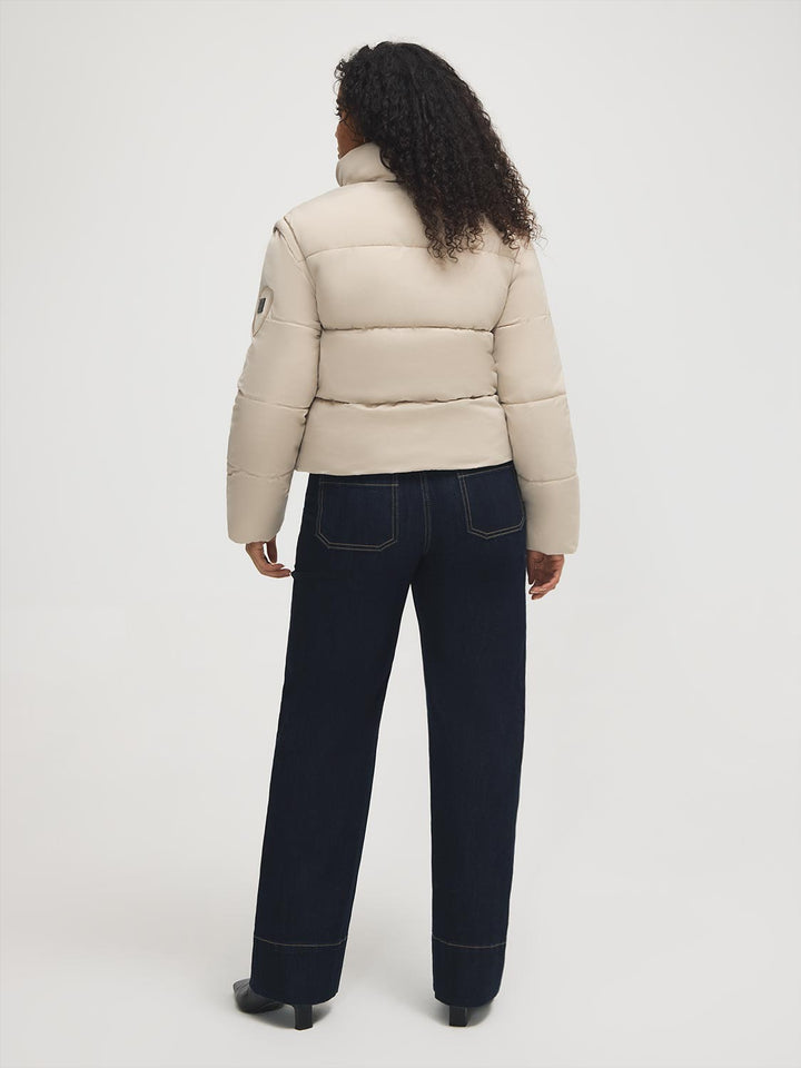 Short Puffer With Removable Sleeves