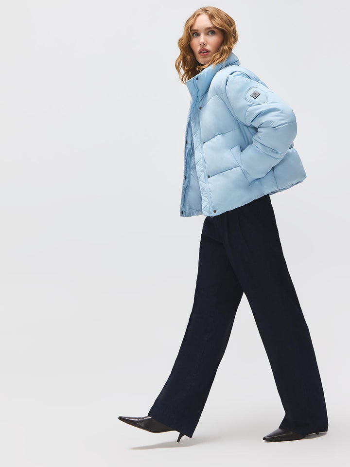 Short Puffer With Removable Sleeves