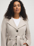 Mid-Length Hooded Trench Coat