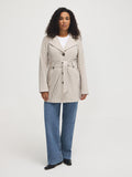 Mid-Length Hooded Trench Coat