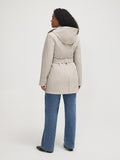 Mid-Length Hooded Trench Coat