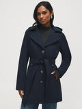 Mid-Length Hooded Trench Coat