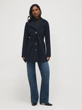 Mid-Length Hooded Trench Coat
