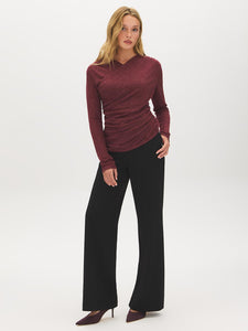 Crossover Semi-Sheer Top