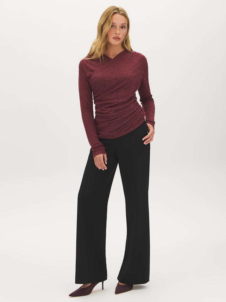 Crossover Semi-Sheer Top