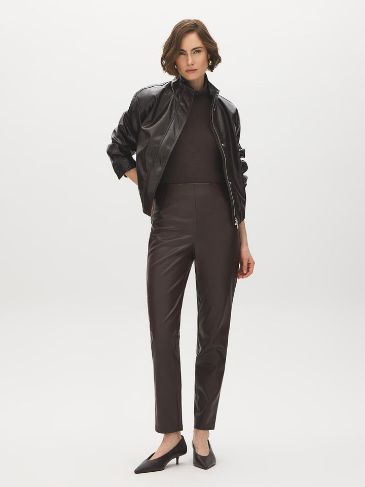 Faux Leather Slim Leg Pants