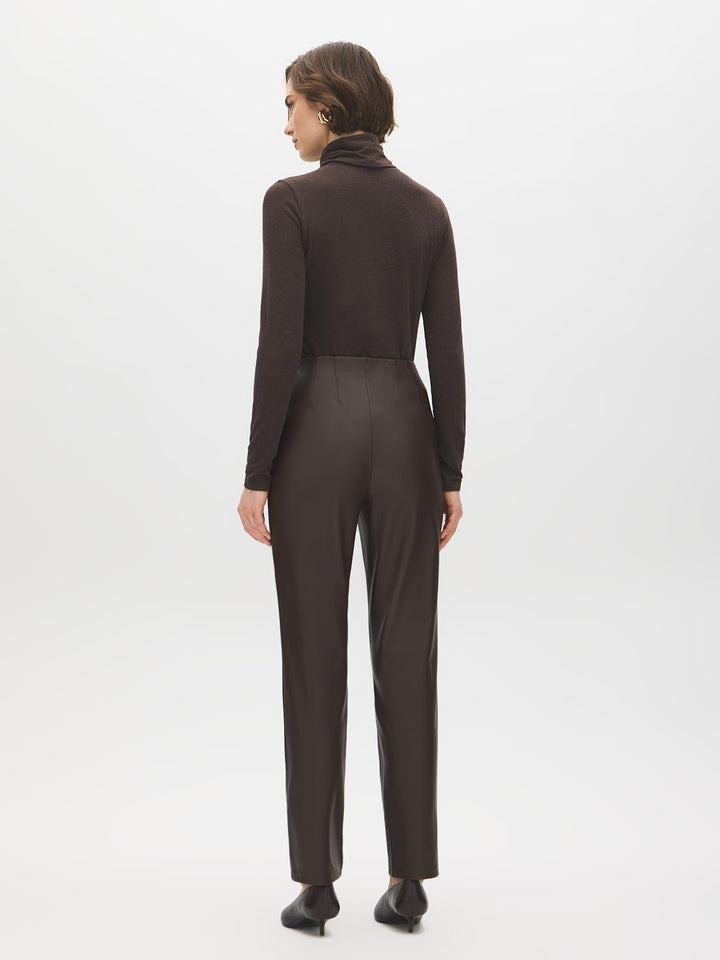 Faux Leather Slim Leg Pants