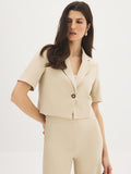 Short Sleeve Cropped Blazer