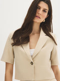 Short Sleeve Cropped Blazer