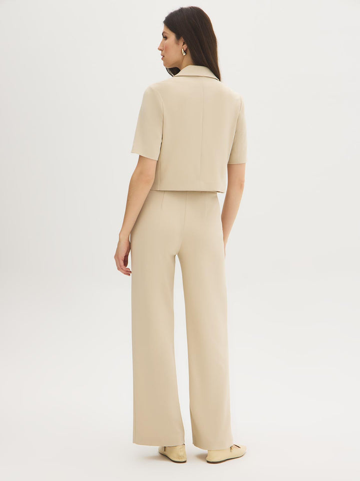 Short Sleeve Cropped Blazer