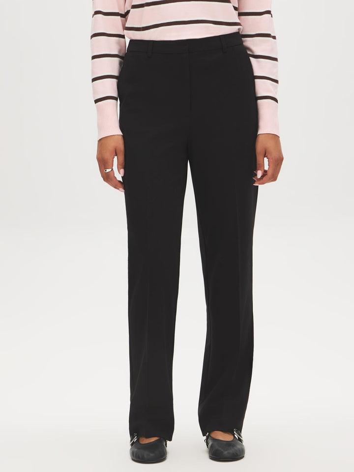 Mid-Rise Straight-Leg Pants