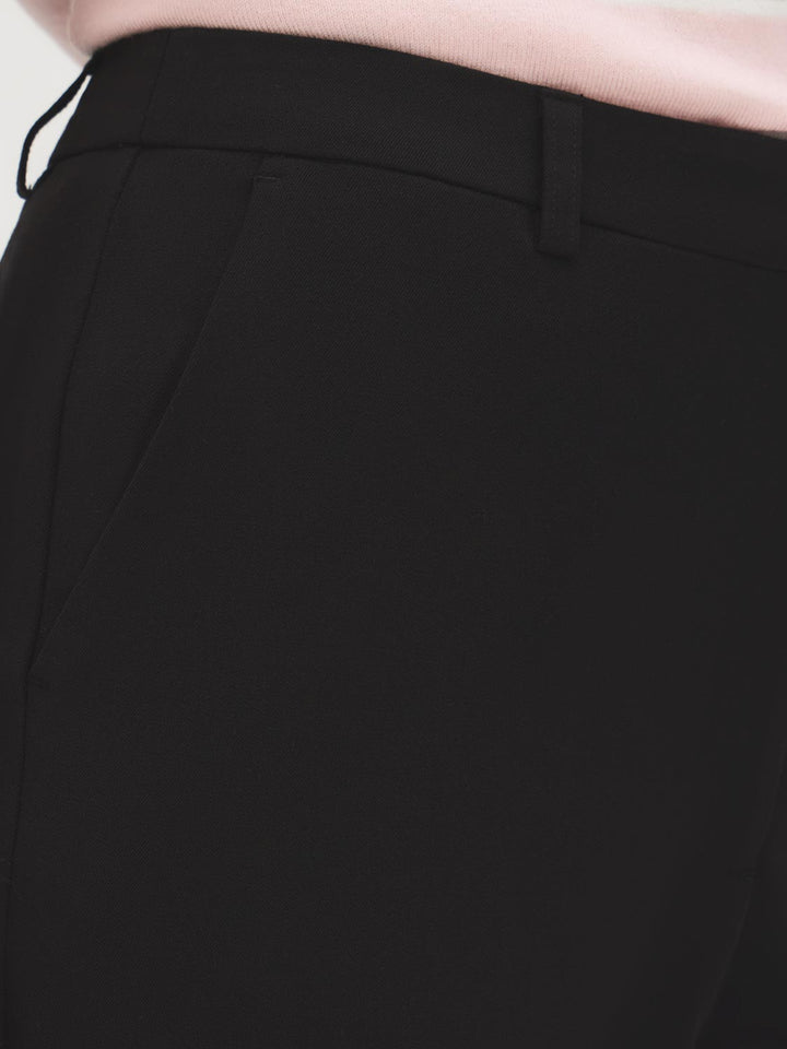 Mid-Rise Straight-Leg Pants