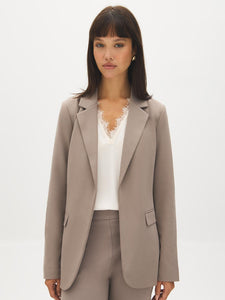 Cuff Open-Front Blazer