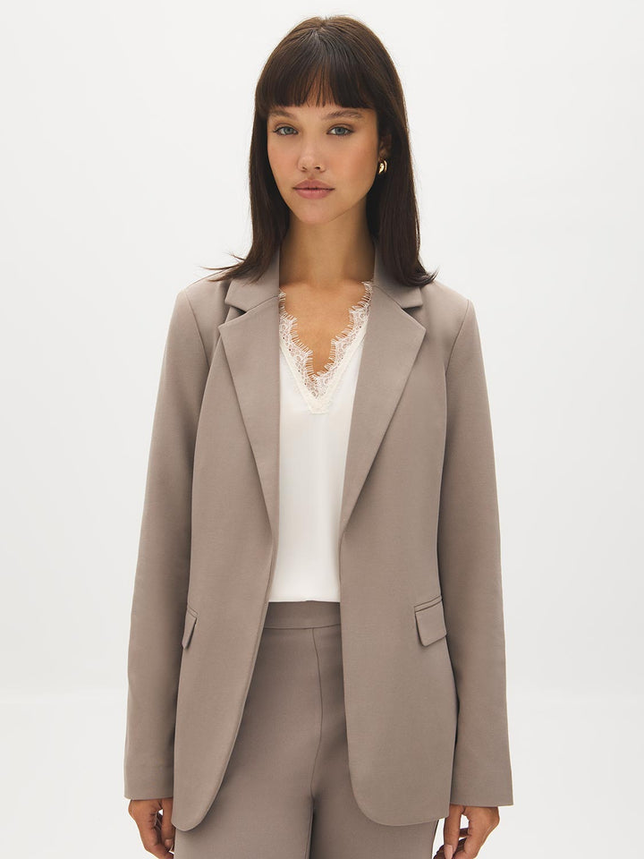 Cuff Open-Front Blazer