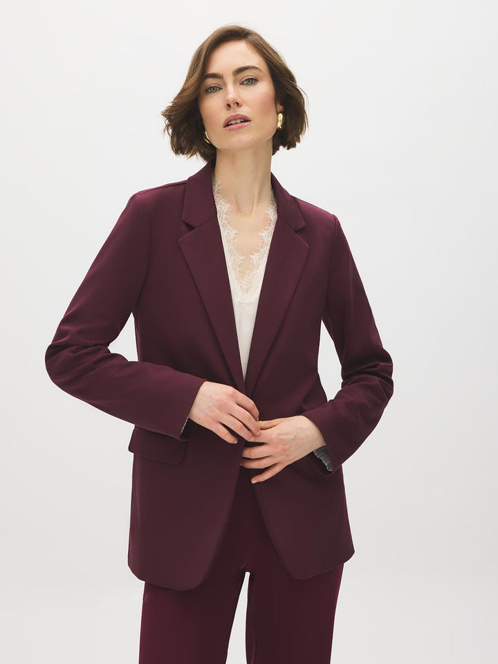Cuff Open-Front Blazer