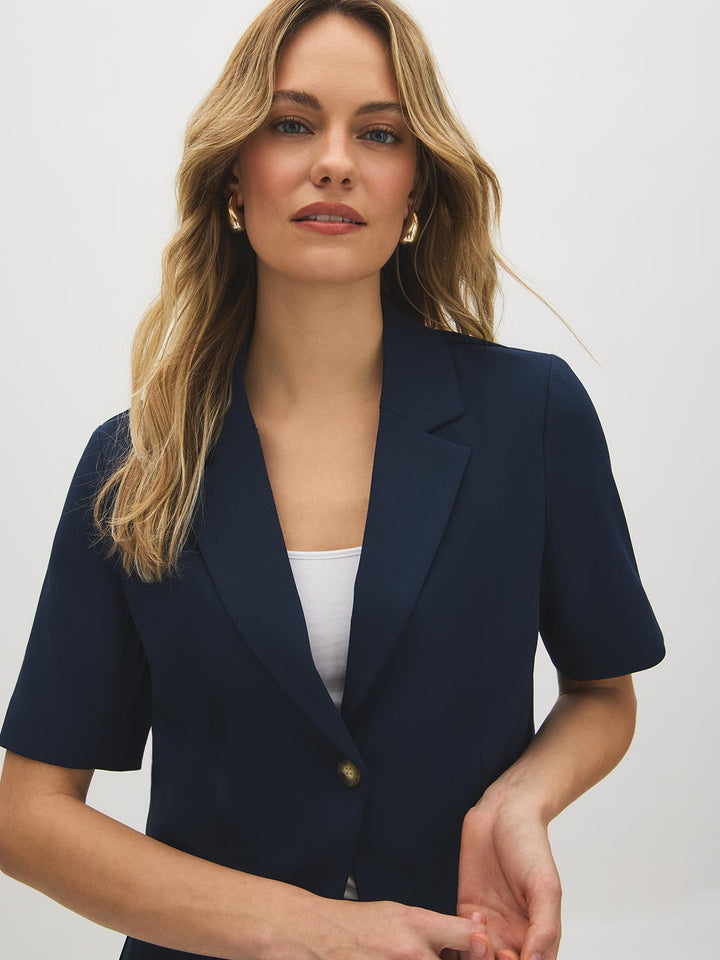 Short Sleeve Cropped Blazer