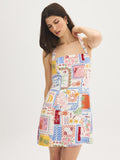 Printed Halter Mini Dress