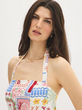 Printed Halter Mini Dress