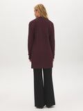 Long Cable Knit Open Cardigan