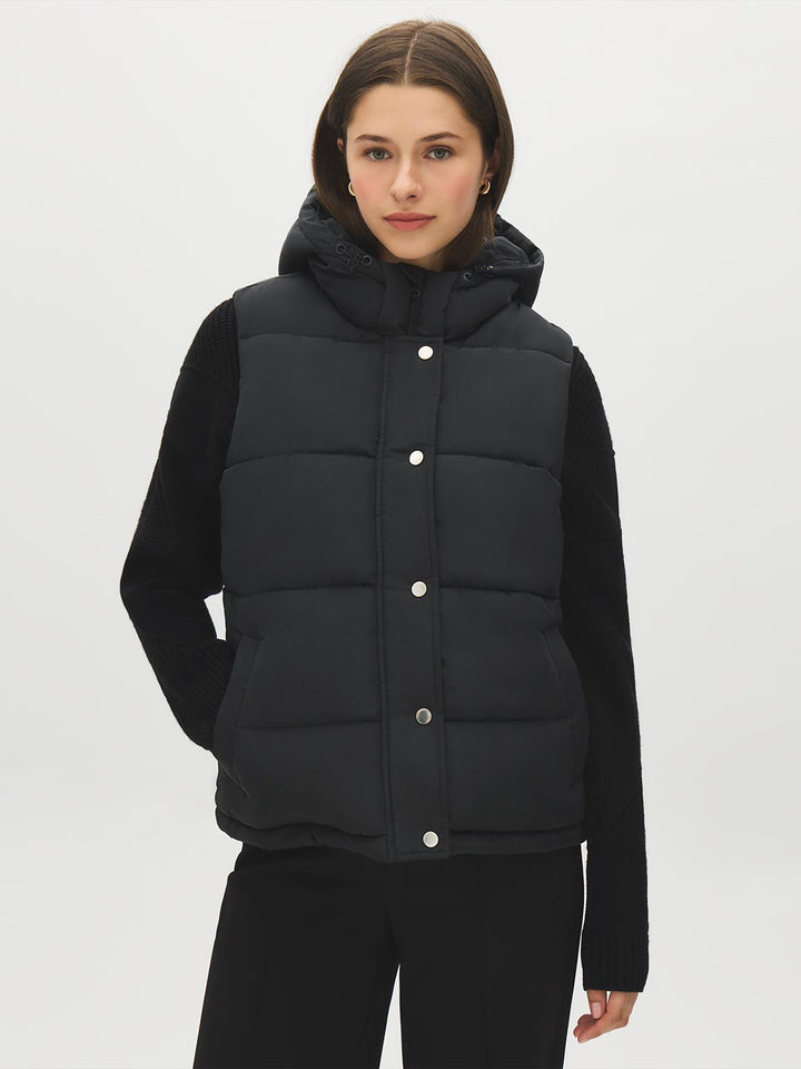 Hooded Quilted Puffer Vest