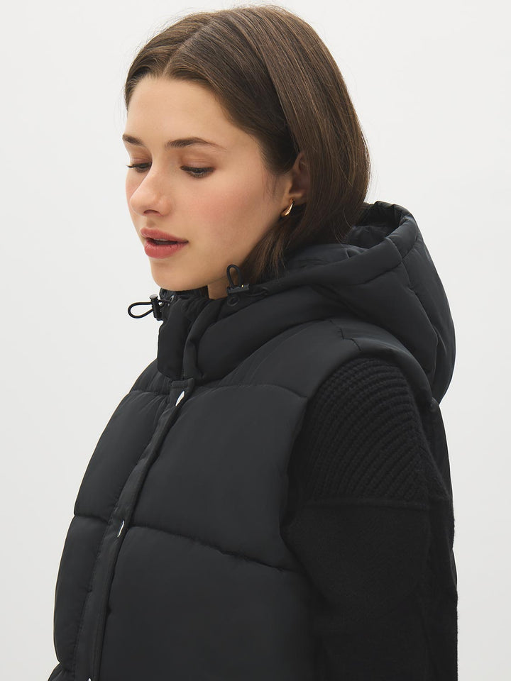Hooded Quilted Puffer Vest