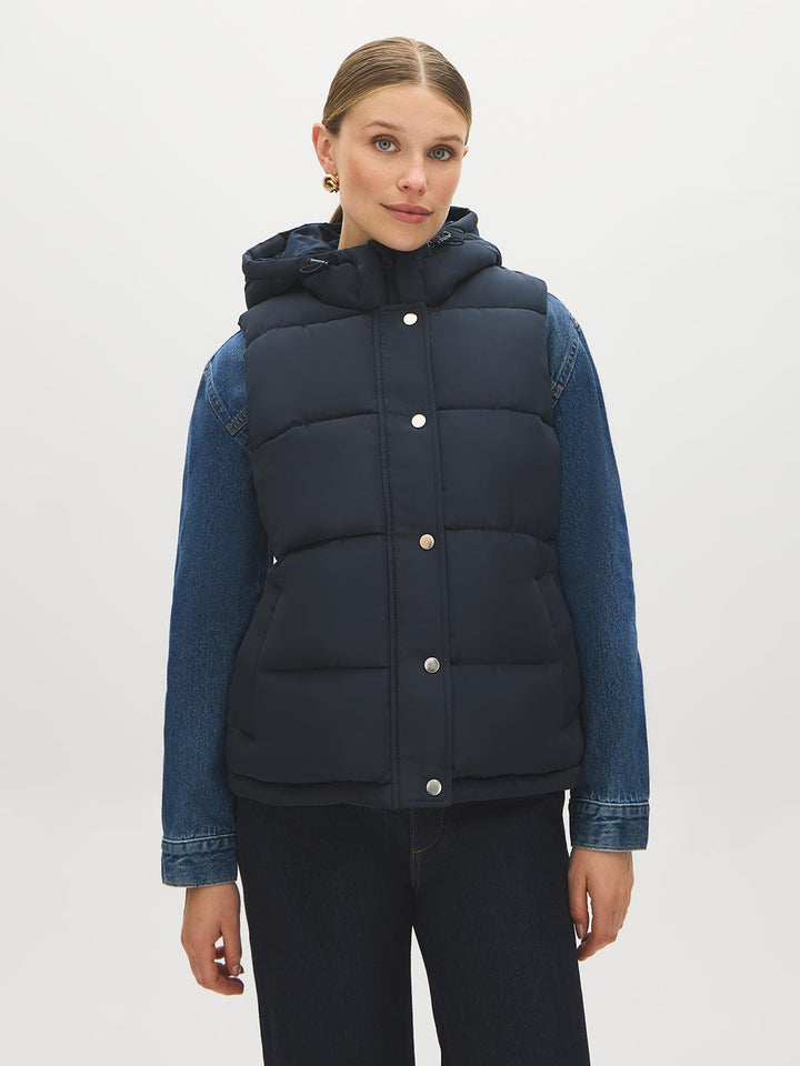 Hooded Quilted Puffer Vest