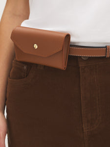 Faux Leather Belt with Pochette