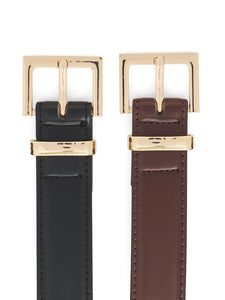 2-Pack Faux Leather Belt Set