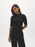 Cable Knit Mock Neck Sweater