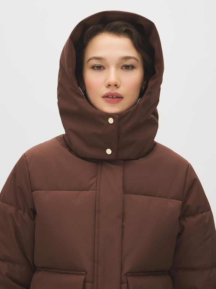 Short Utility Puffer Jacket with Hood