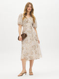 Floral Chiffon Midi Dress