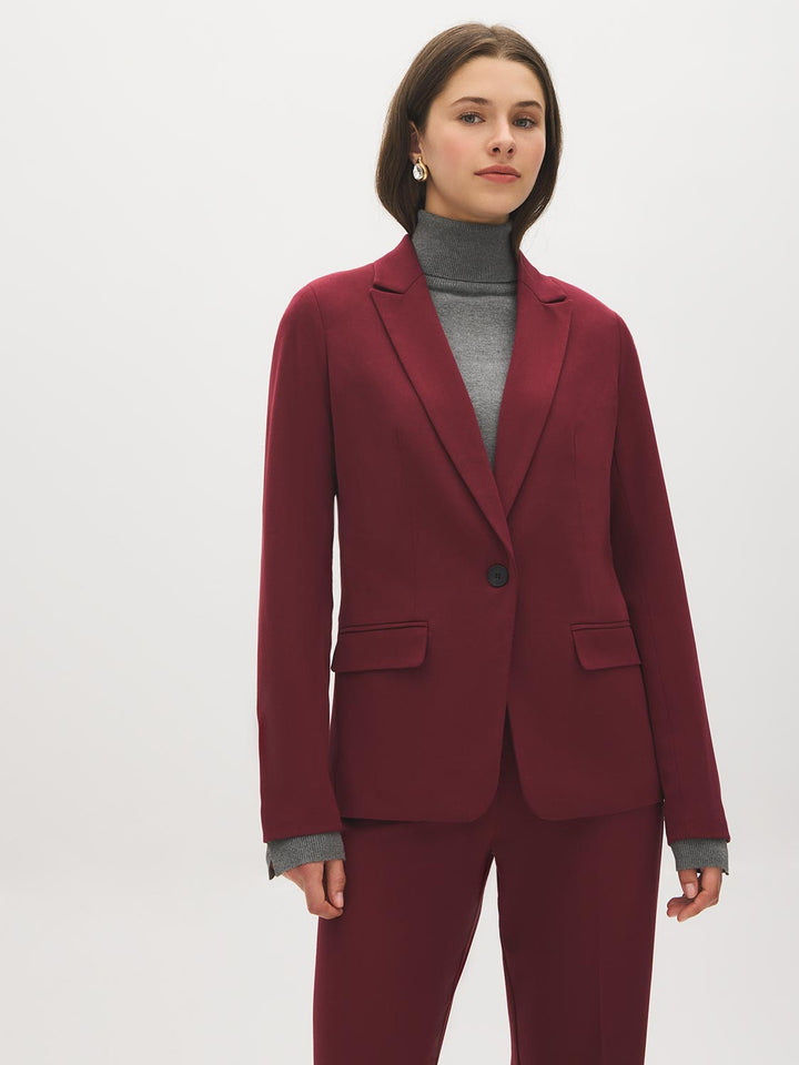 One-Button Tailored Blazer