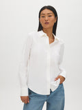 Poplin Button-Front Blouse
