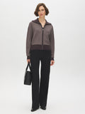 Jacquard Zip-Front Sweater